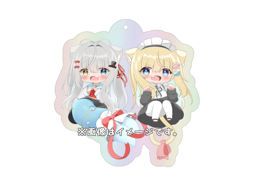 【受注生産】代理ちゃん＆しらすちゃんオーロラアクリルキーホルダー