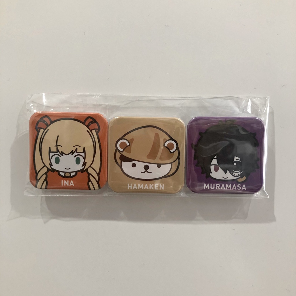 【3キャラ】マグネット缶バッジセット ※チャリティーグッズ