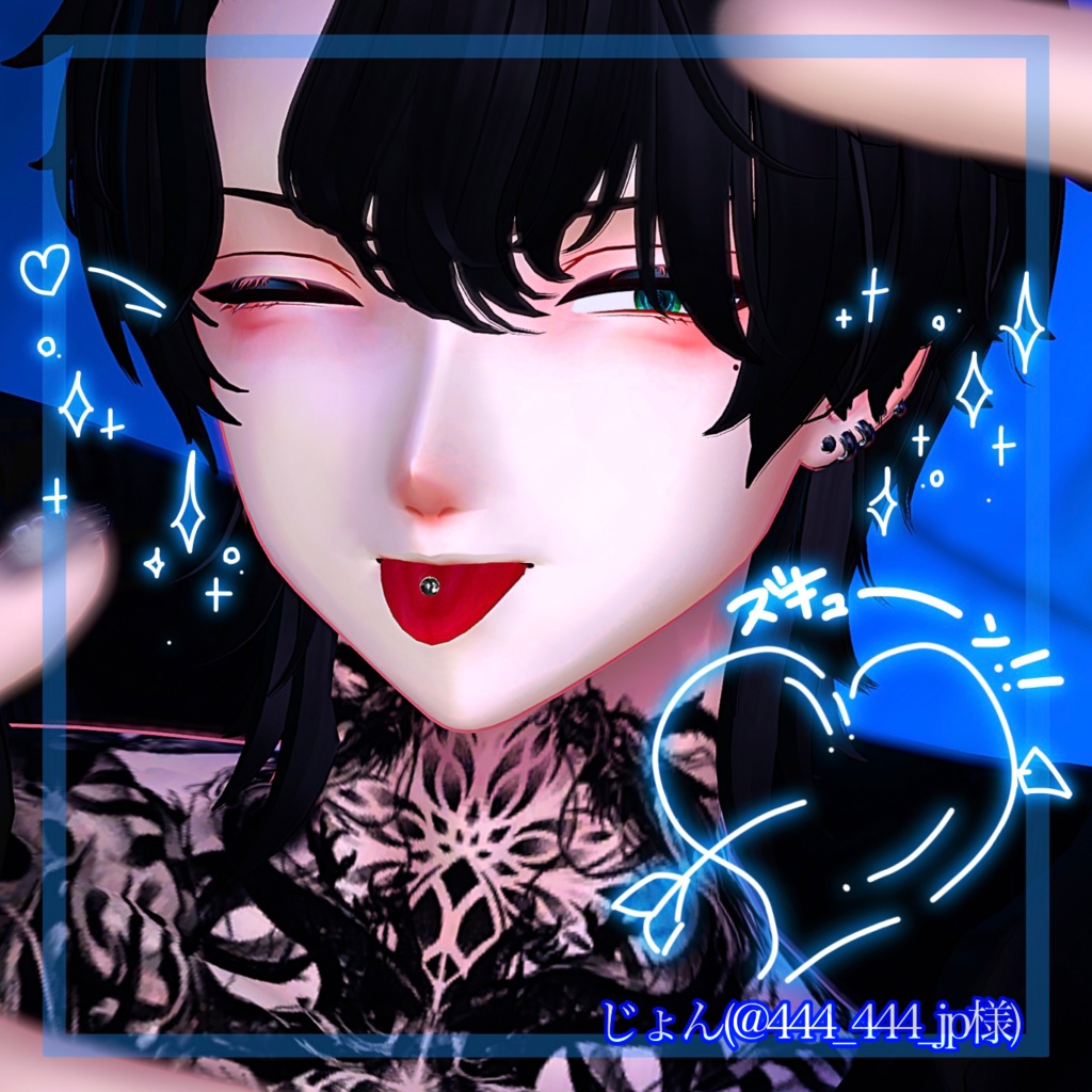 🤍狛乃🐺爆盛りリアル舌&メイク🤍鬼バリ❕6+4+(9+3)way✨️【komano】【テクスチャ】【make】