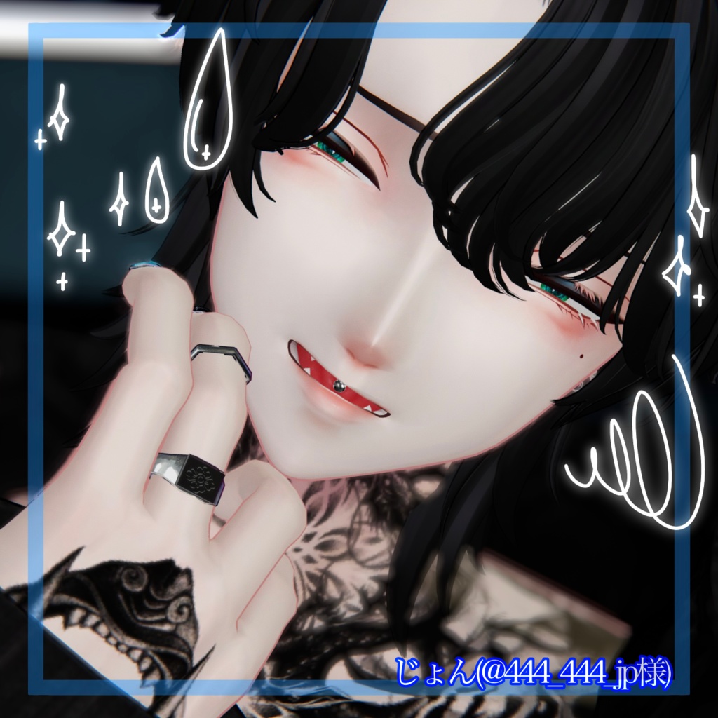 🤍狛乃🐺爆盛りリアル舌&メイク🤍鬼バリ❕6+4+(9+3)way✨️【komano】【テクスチャ】【make】