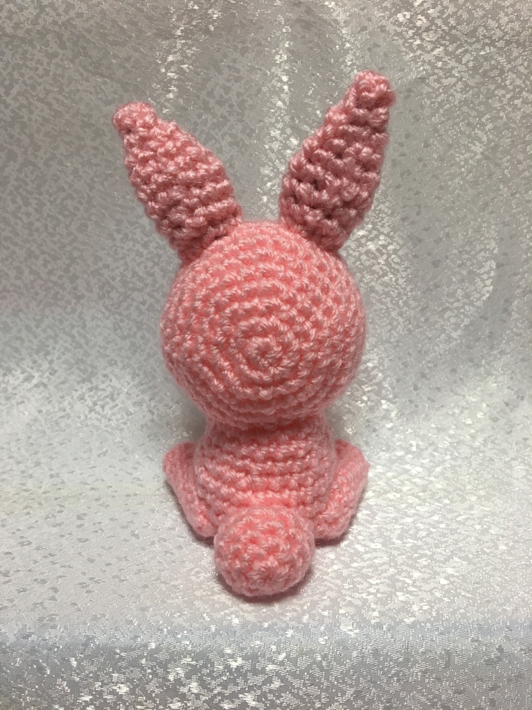 ウサギさん(ピンク耳中黒)おまんじゅう・もちぷち系着ぐるみ胴体付き