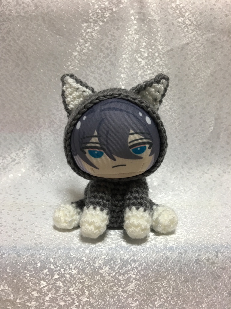 オオカミさん(グレー)おまんじゅう・もちぷち系着ぐるみ胴体付き