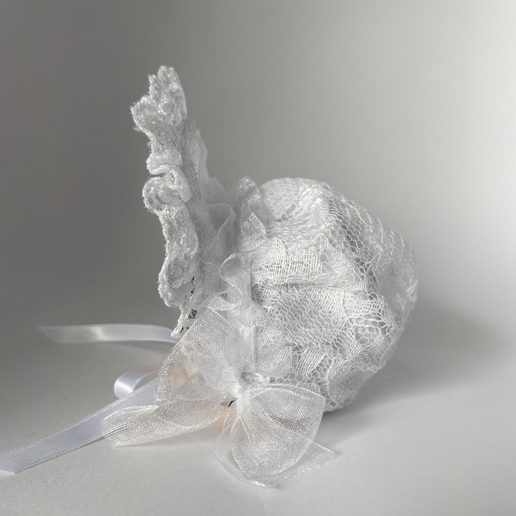 おまんじゅう・もちプチ系用ボンネット白×白