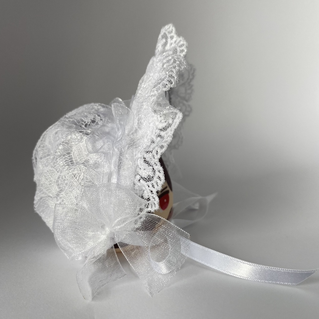 おまんじゅう・もちプチ系用ボンネット白×白