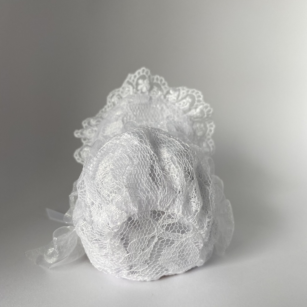 おまんじゅう・もちプチ系用ボンネット白×白