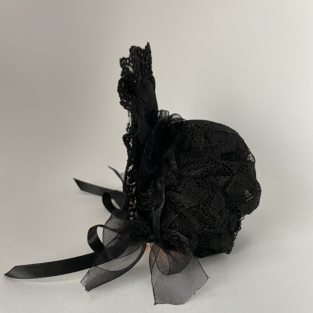 おまんじゅう・もちぷち系用ボンネット黒×黒