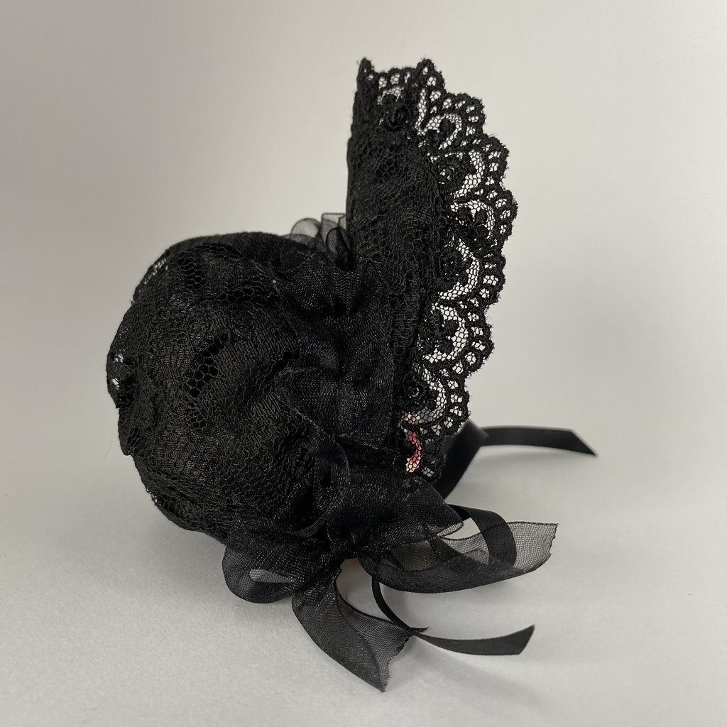 おまんじゅう・もちぷち系用ボンネット黒×黒