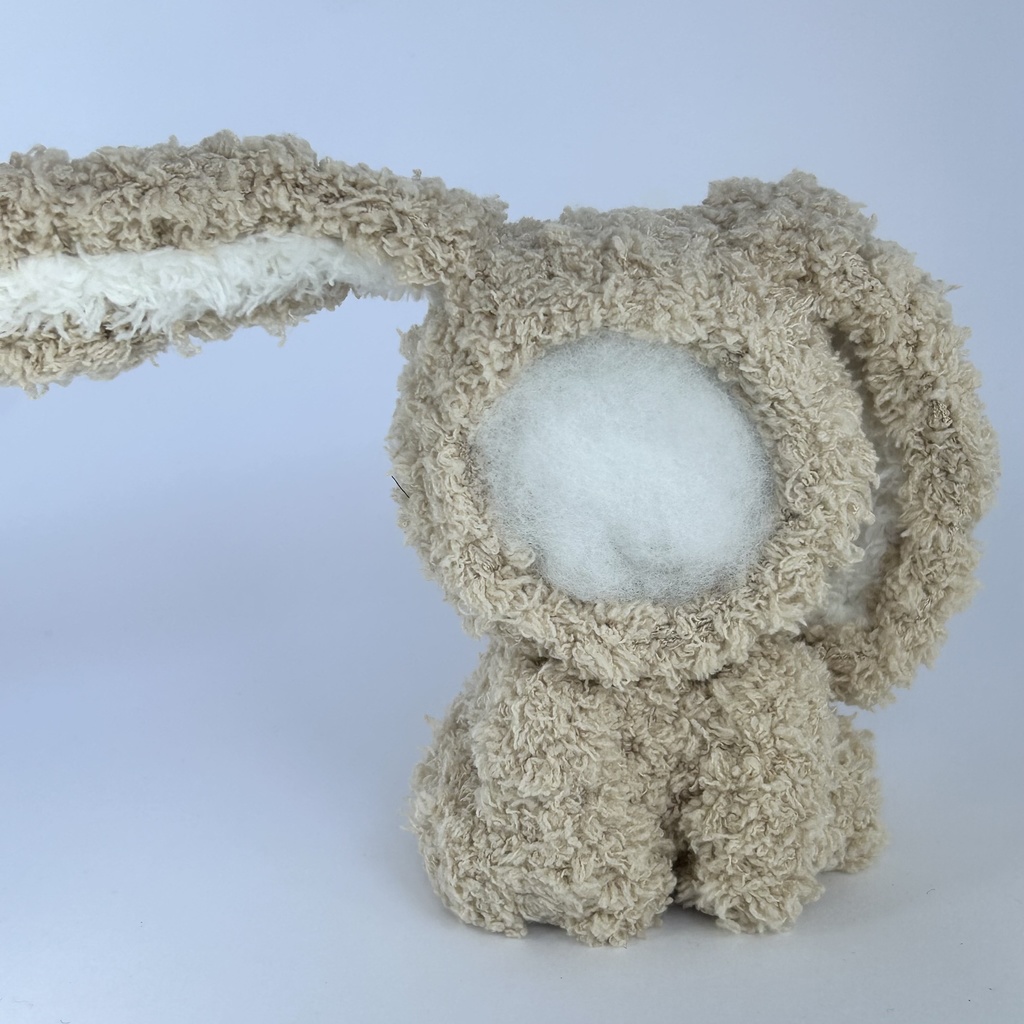 モコモコ垂れ耳ウサギさん(ミルクティー)おまんじゅう・もちぷち系着ぐるみ胴体付き