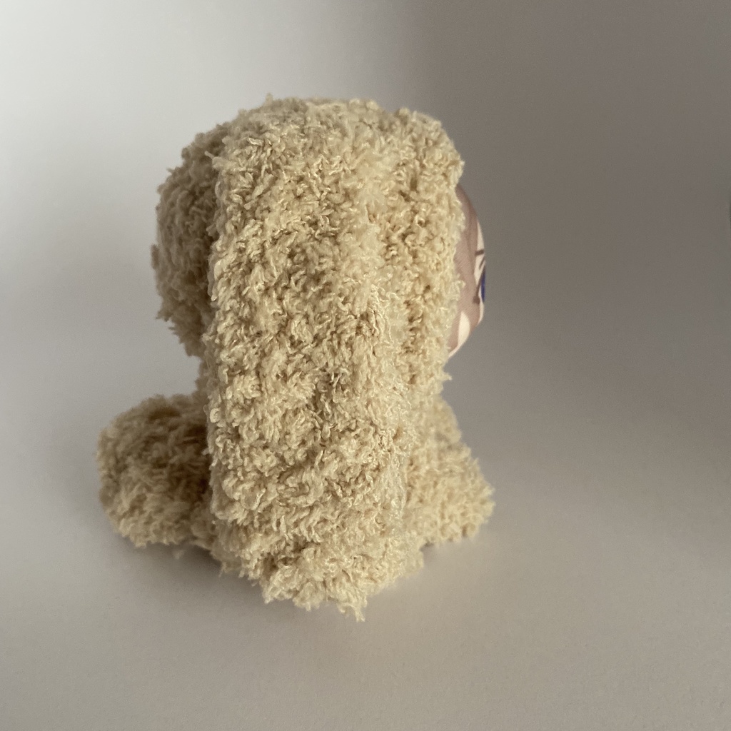 モコモコ垂れ耳ウサギさん(ミルクティー)おまんじゅう・もちぷち系着ぐるみ胴体付き