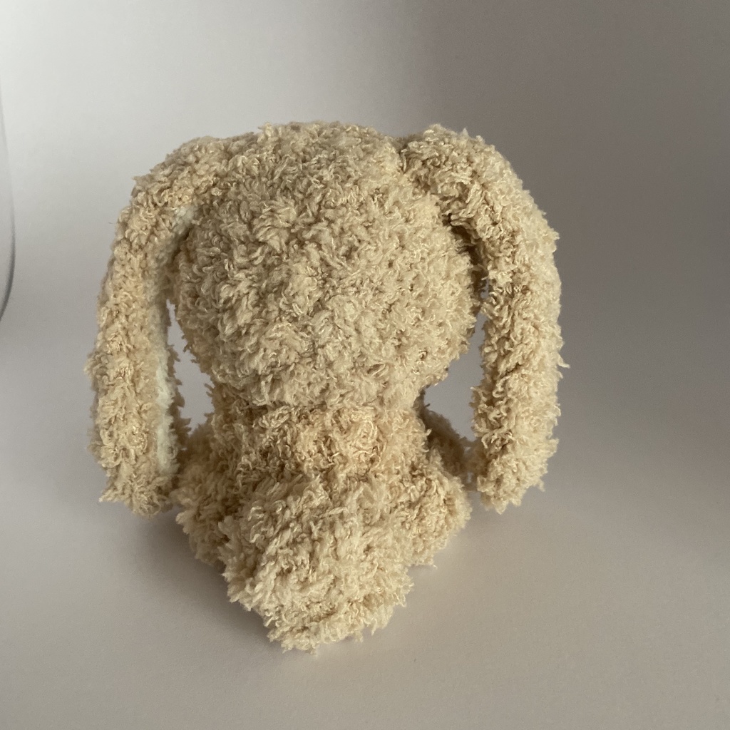 モコモコ垂れ耳ウサギさん(ミルクティー)おまんじゅう・もちぷち系着ぐるみ胴体付き