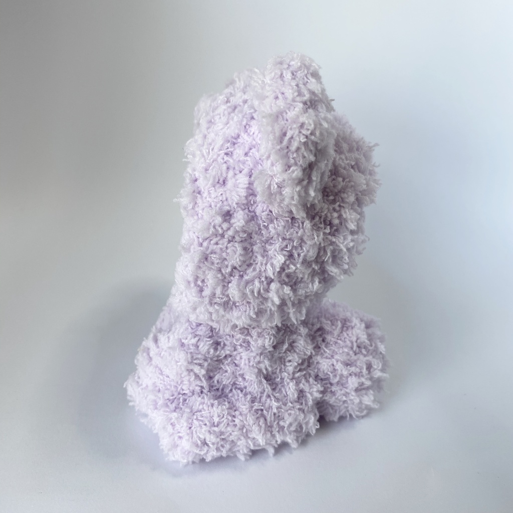 モコモコくまさん(パープル)おまんじゅう・もちぷち系着ぐるみ胴体付き