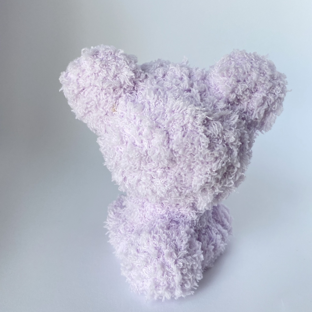 モコモコくまさん(パープル)おまんじゅう・もちぷち系着ぐるみ胴体付き