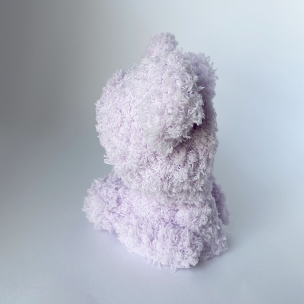 モコモコくまさん(パープル)おまんじゅう・もちぷち系着ぐるみ胴体付き