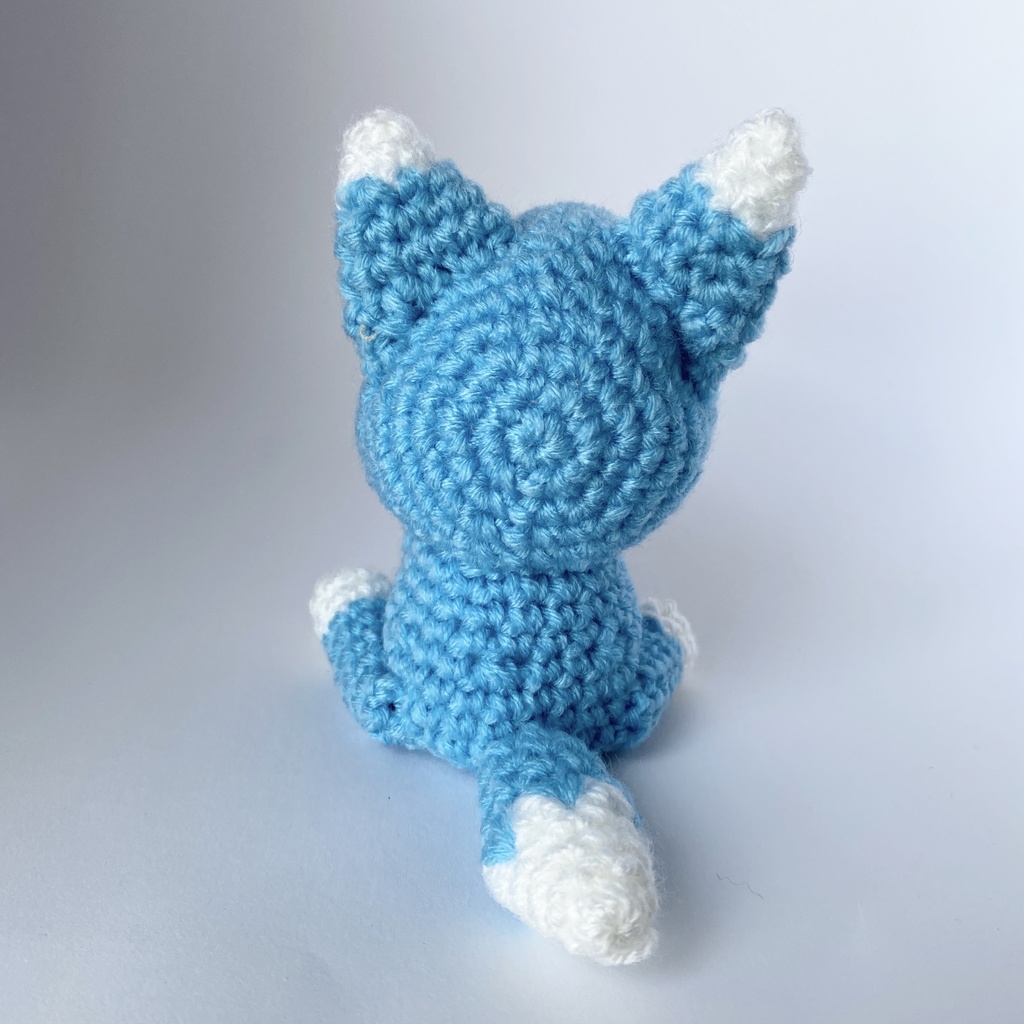 キツネさん(水色)おまんじゅう・もちぷち系着ぐるみ胴体付き