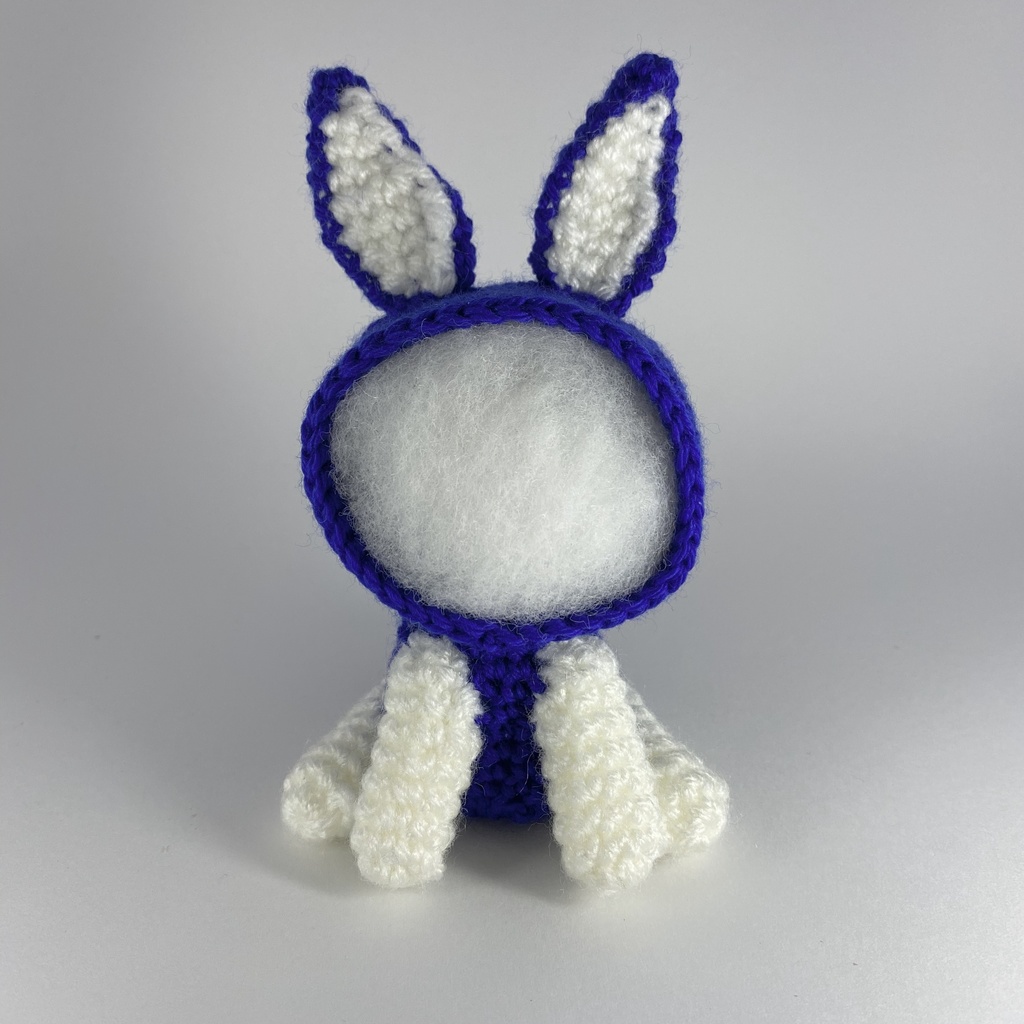 ウサギさん(青白)おまんじゅう・もちぷち系着ぐるみ胴体付き