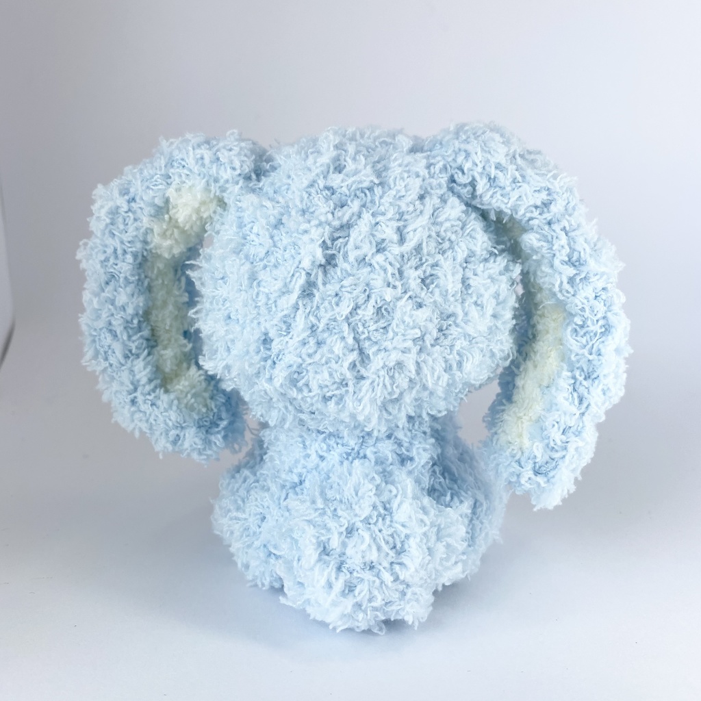 モコモコモコモコ垂れ耳ウサギさん(水色)おまんじゅう・もちぷち系着ぐるみ胴体付き