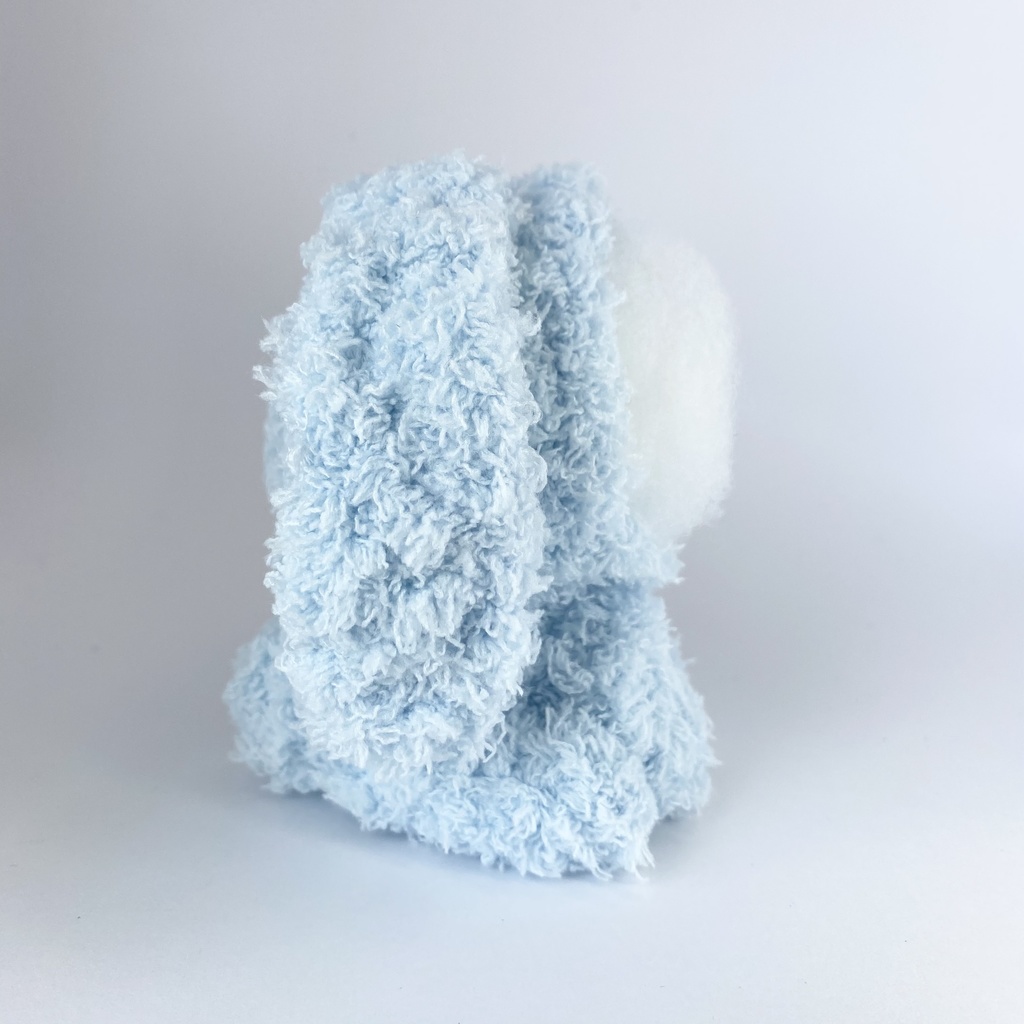 モコモコモコモコ垂れ耳ウサギさん(水色)おまんじゅう・もちぷち系着ぐるみ胴体付き