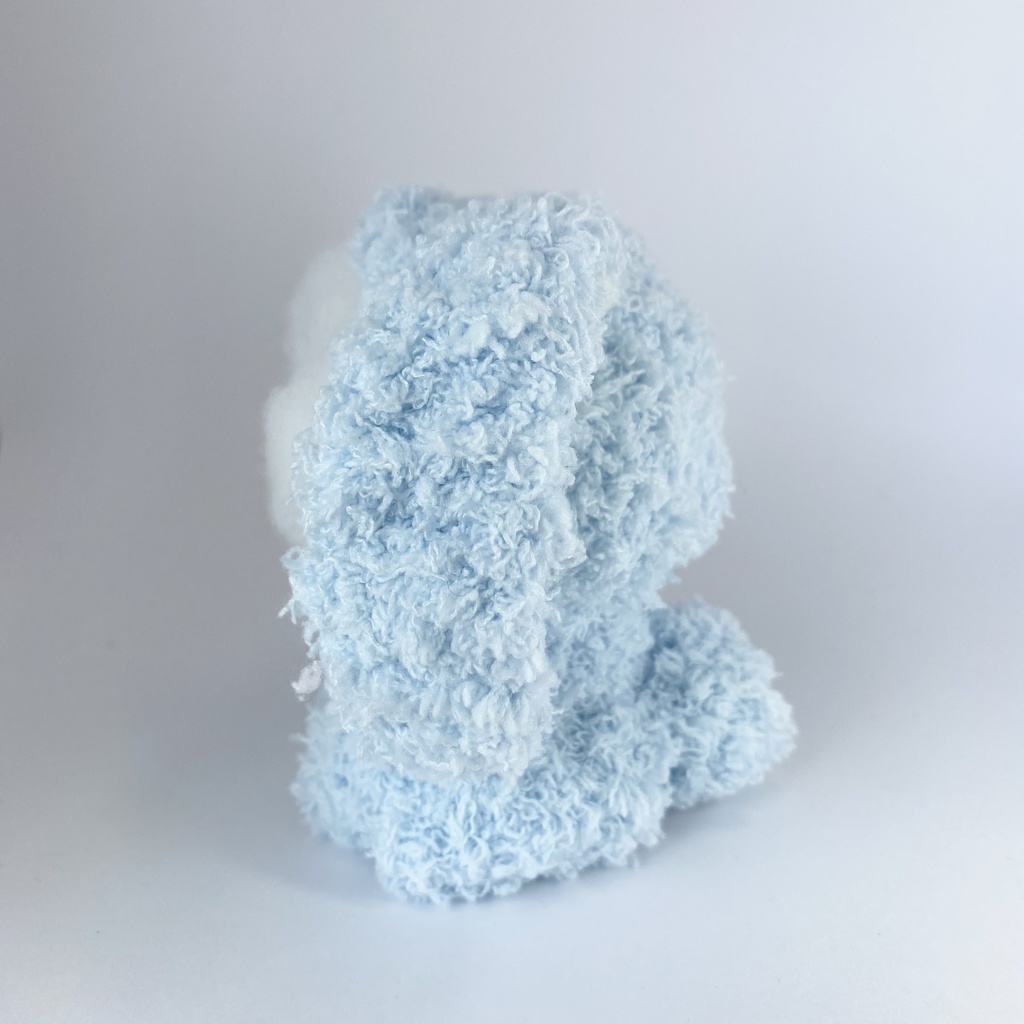 モコモコモコモコ垂れ耳ウサギさん(水色)おまんじゅう・もちぷち系着ぐるみ胴体付き