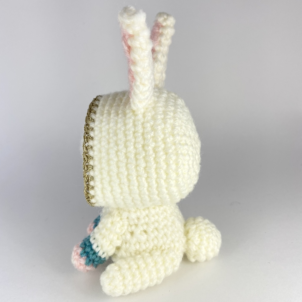 ウサギさん(ピンク緑ゴールド混色)おまんじゅう・もちぷち系着ぐるみ胴体付き