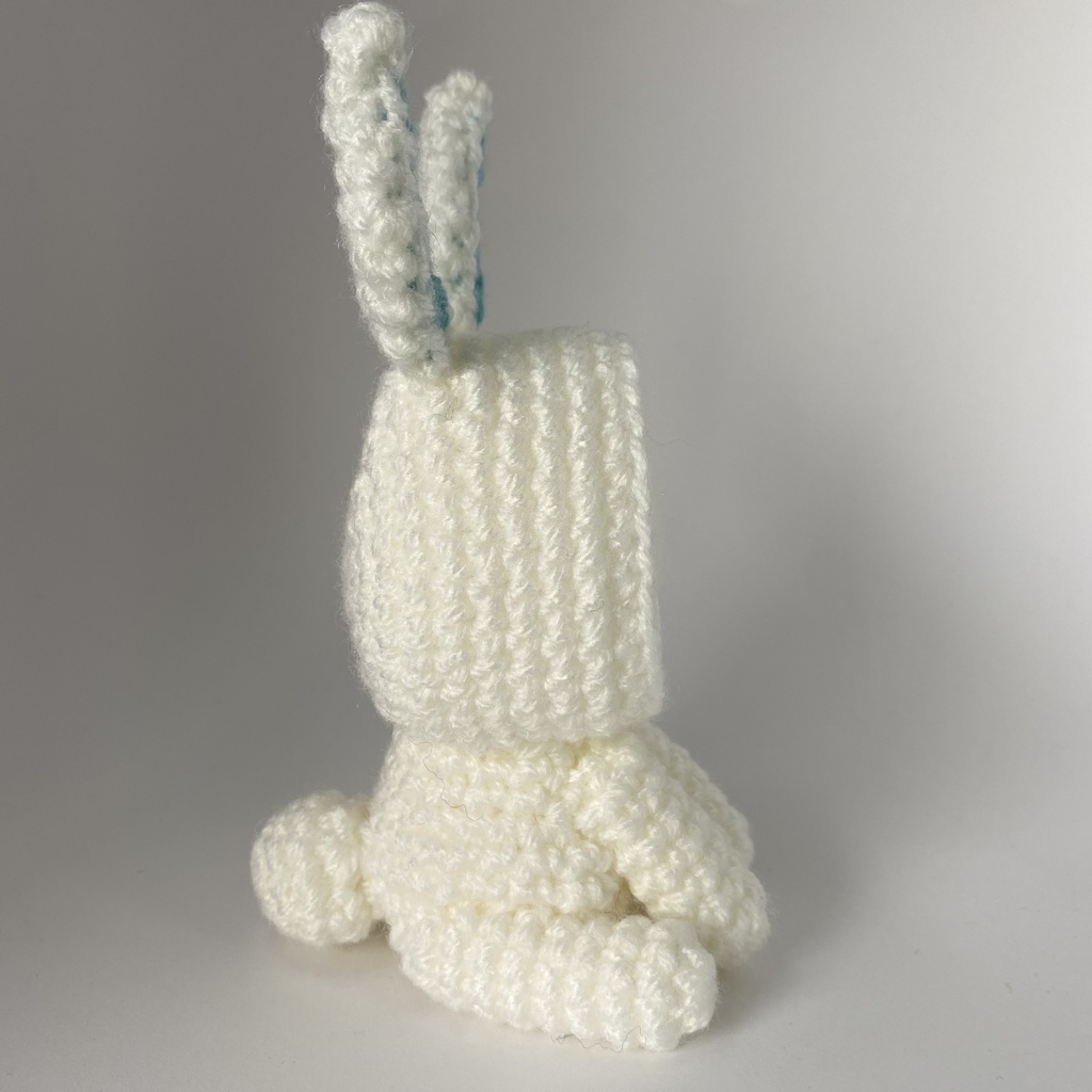 ウサギさん(耳中水色)おまんじゅう・もちぷち系着ぐるみ胴体付き