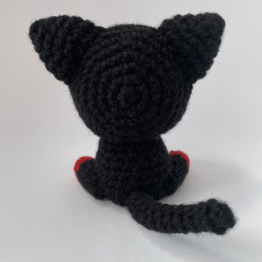 靴下猫さん(黒×赤)おまんじゅう・もちぷち系着ぐるみ胴体付き