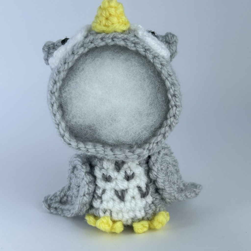 フクロウさん(グレー)おまんじゅう・もちぷち系着ぐるみ胴体付き