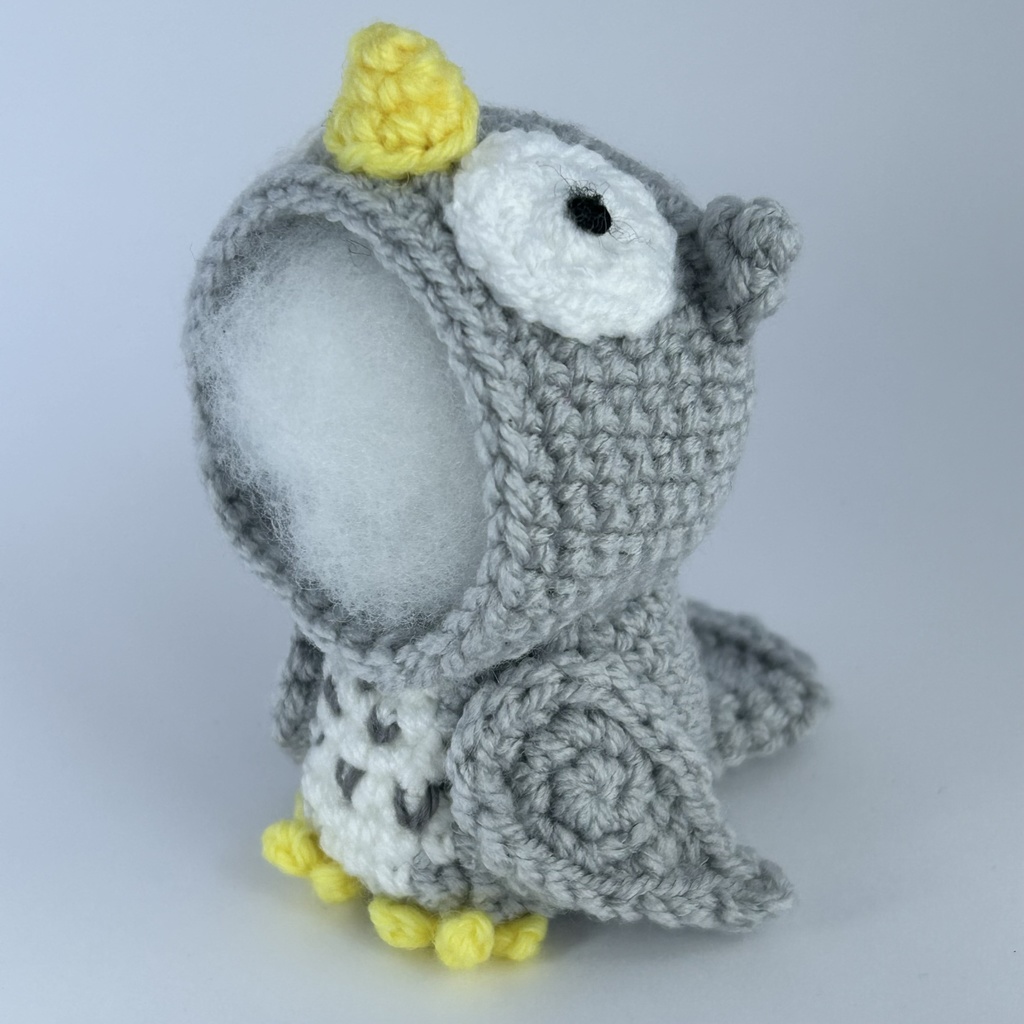 フクロウさん(グレー)おまんじゅう・もちぷち系着ぐるみ胴体付き