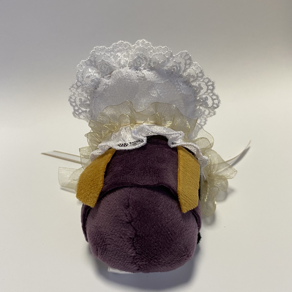 もちもちマスコット用ボンネット(白×ゴールド)