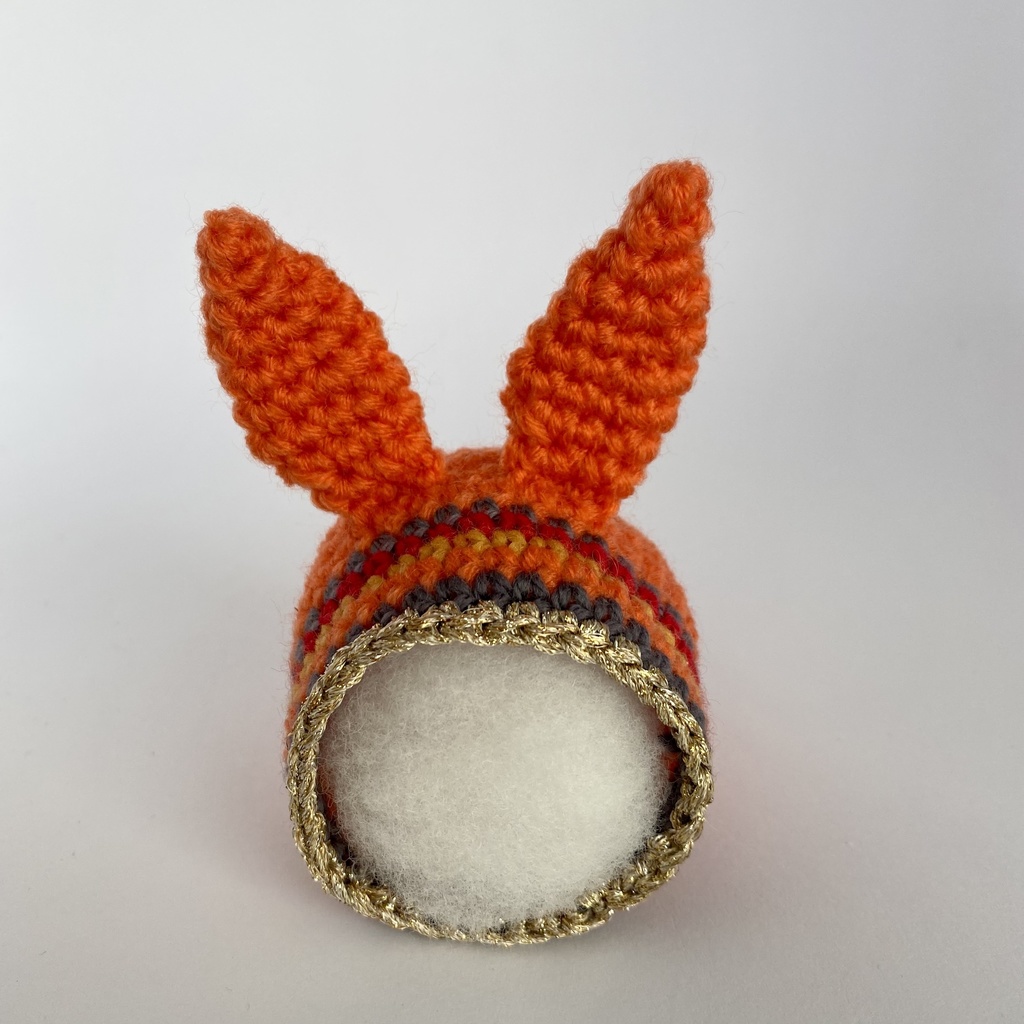 うさぎさん（オレンジベース混色）おまんじゅう着ぐるみ頭のみ