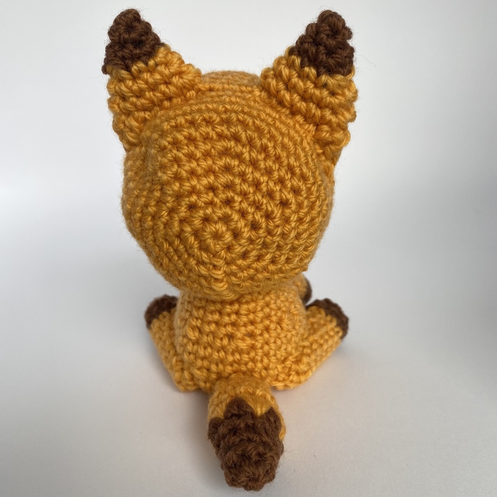 オレンジキツネさん(耳先こげ茶)おまんじゅう・もちぷち系着ぐるみ胴体付き