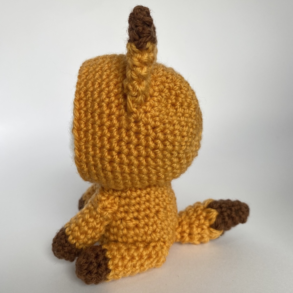 オレンジキツネさん(耳先こげ茶)おまんじゅう・もちぷち系着ぐるみ胴体付き