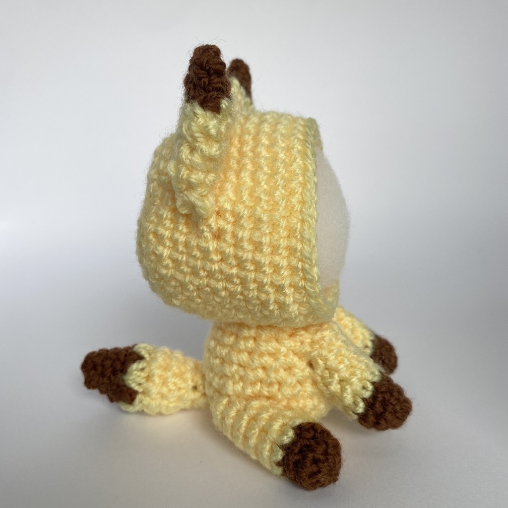 キツネさん(耳先こげ茶)おまんじゅう・もちぷち系着ぐるみ胴体付き