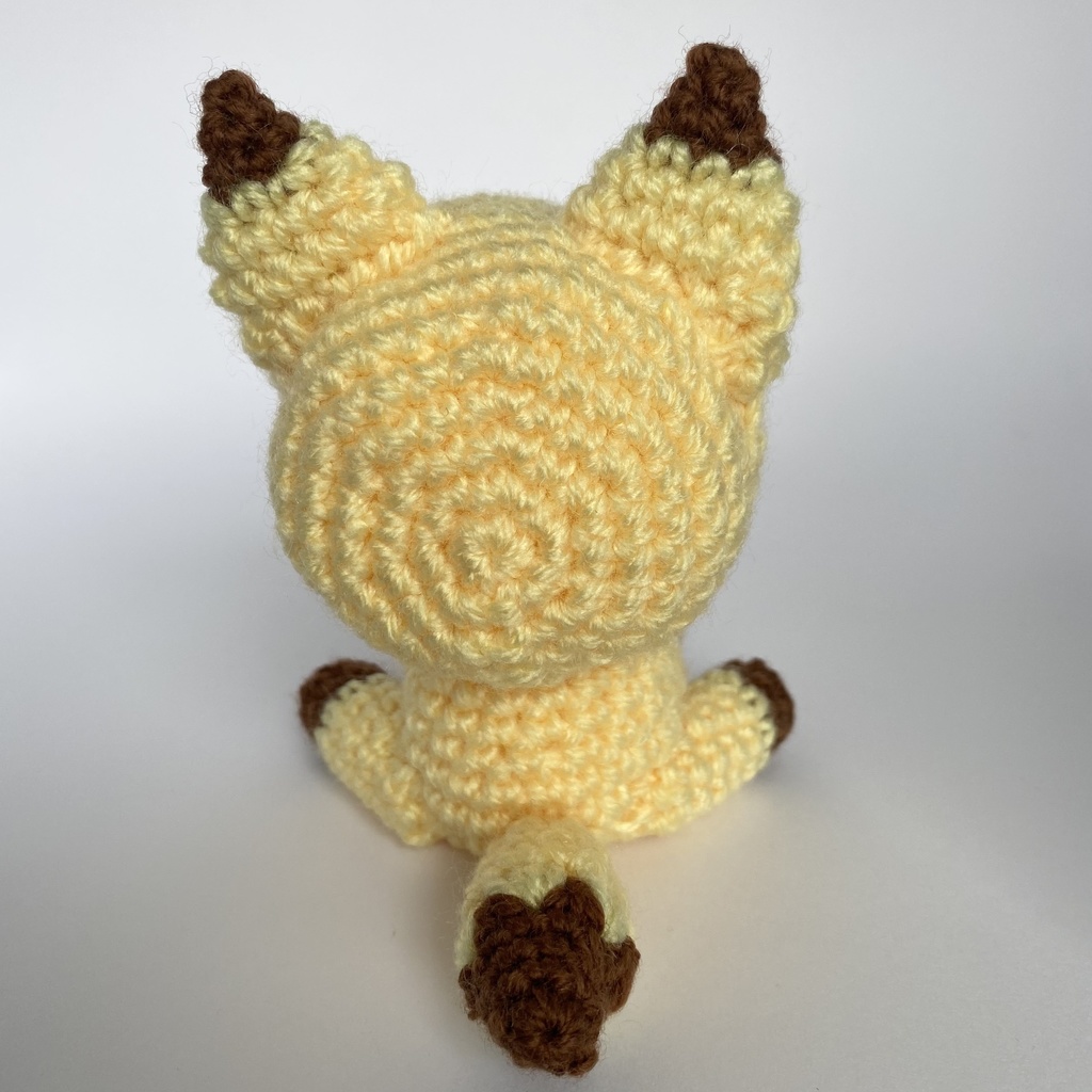 キツネさん(耳先こげ茶)おまんじゅう・もちぷち系着ぐるみ胴体付き