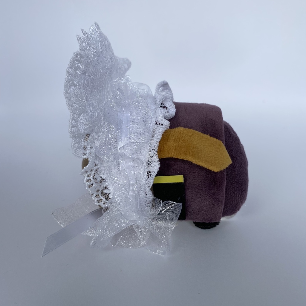 もちもちマスコット用ボンネット(白×白)