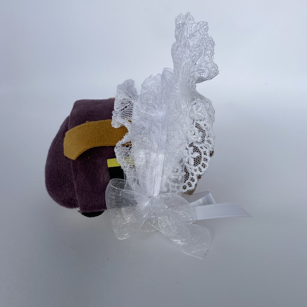 もちもちマスコット用ボンネット(白×白)