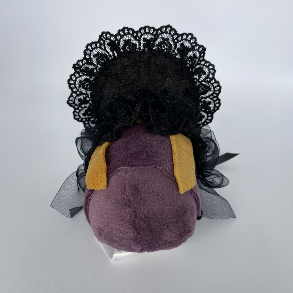 もちもちマスコット用ボンネット(黒×黒)