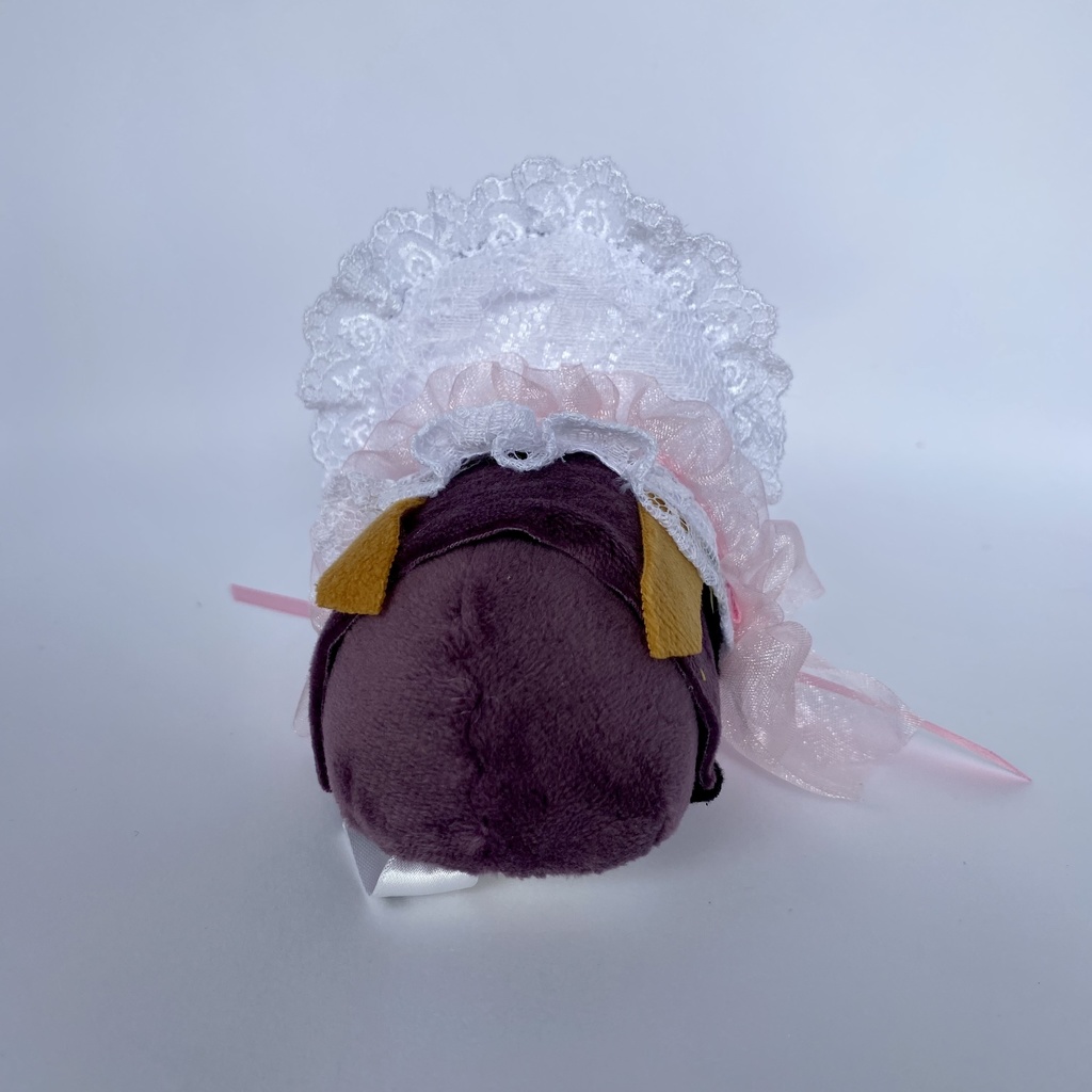 もちもちマスコット用ボンネット(白×ピンク)