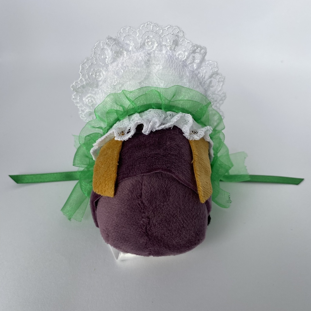 もちもちマスコット用ボンネット(白×緑)