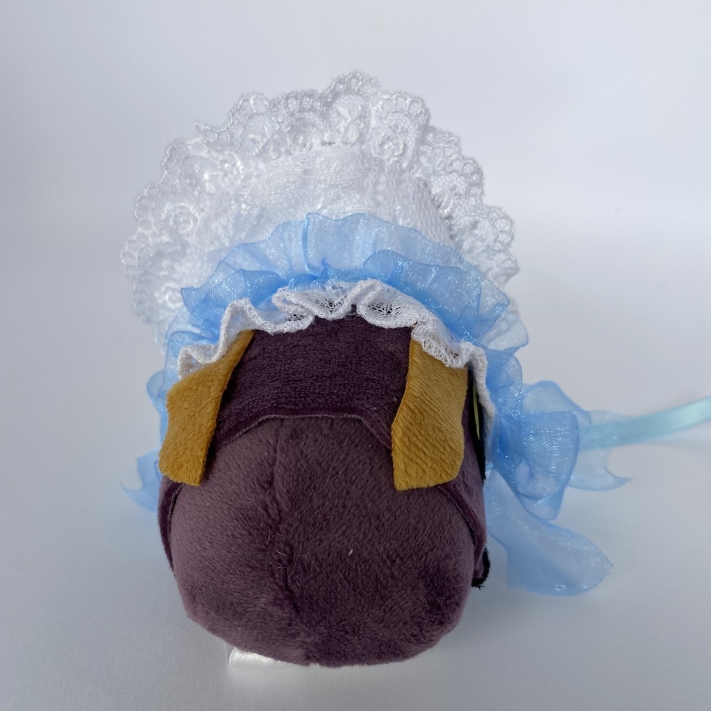 もちもちマスコット用ボンネット(白×水色)