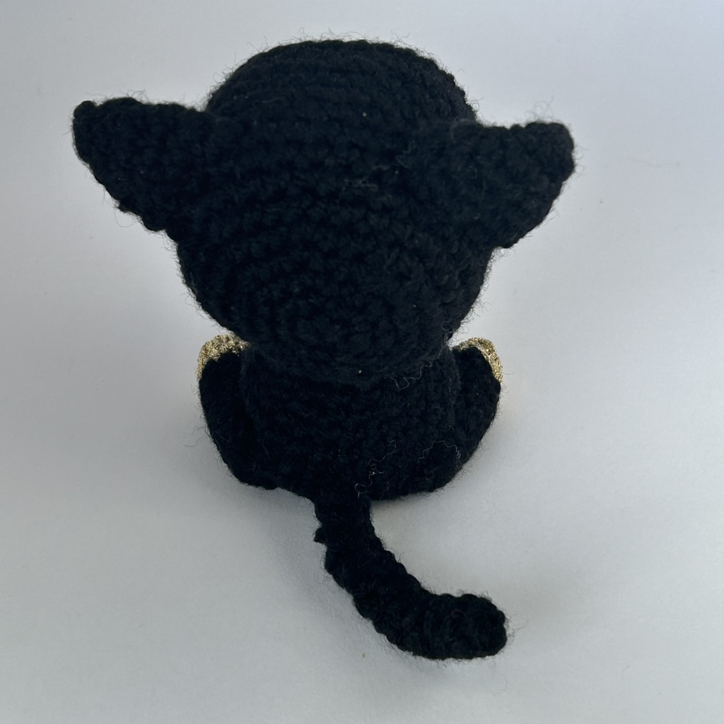 靴下黒猫さん(黒×金)おまんじゅう・もちぷち系着ぐるみ胴体付き