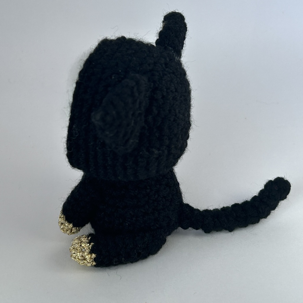 靴下黒猫さん(黒×金)おまんじゅう・もちぷち系着ぐるみ胴体付き