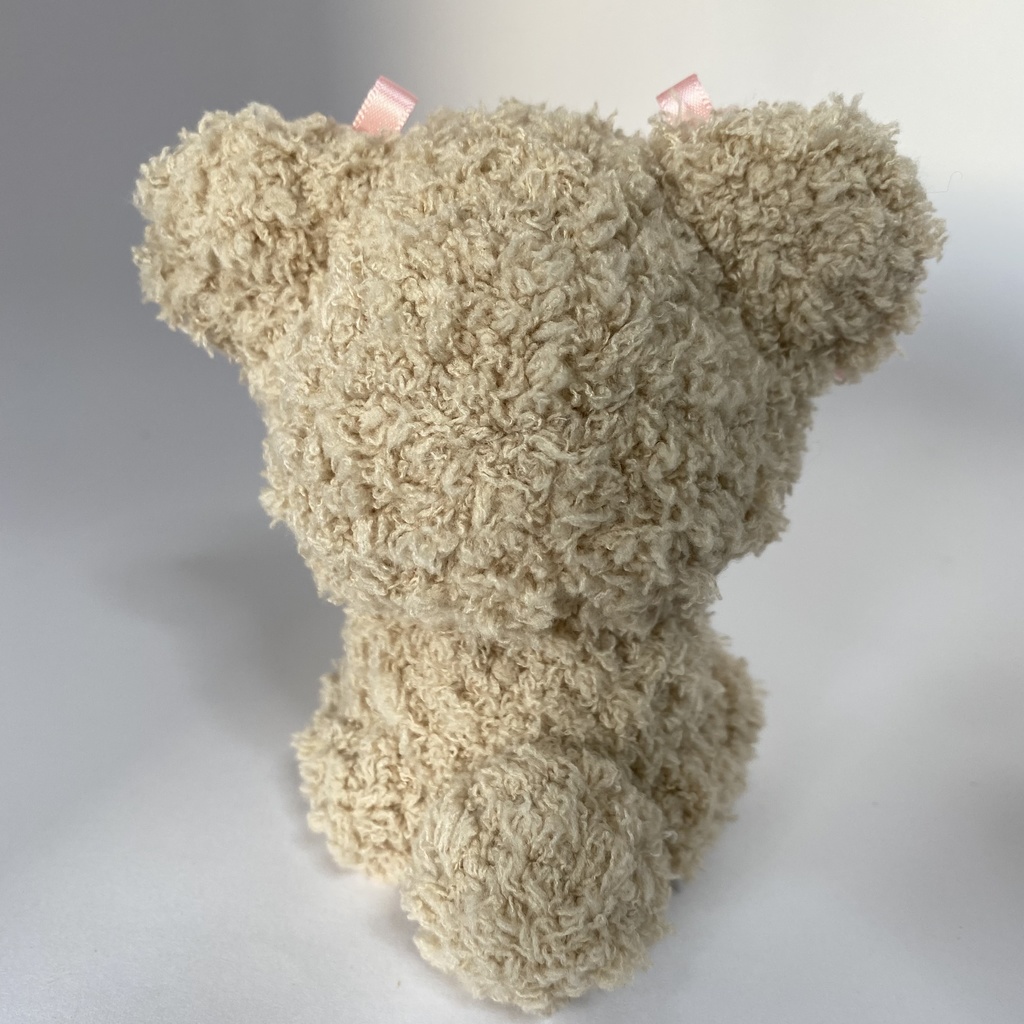 耳【リボン付き(ピンク)】モコモコくまさんおまんじゅう・もちぷち系着ぐるみ胴体付き