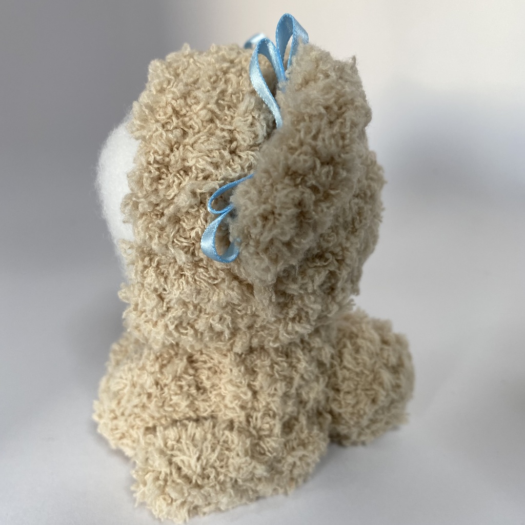 【耳リボン付(水色)】モコモコくまさんおまんじゅう・もちぷち系着ぐるみ胴体付き