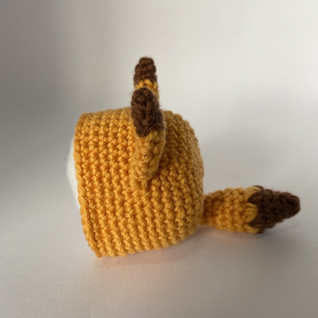 オレンジきつねおまんじゅう着ぐるみ頭のみ(耳先こげ茶)