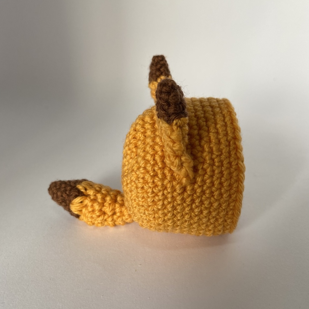 オレンジきつねおまんじゅう着ぐるみ頭のみ(耳先こげ茶)