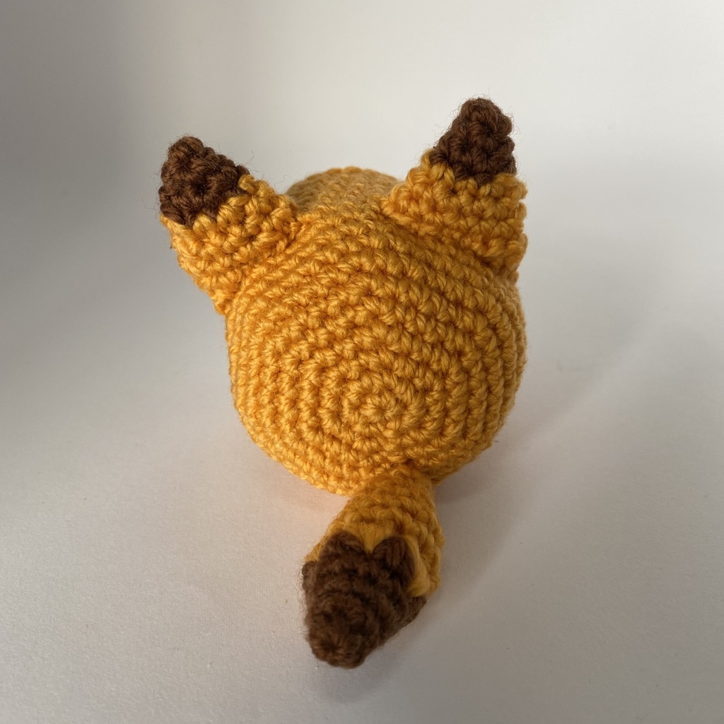 オレンジきつねおまんじゅう着ぐるみ頭のみ(耳先こげ茶)