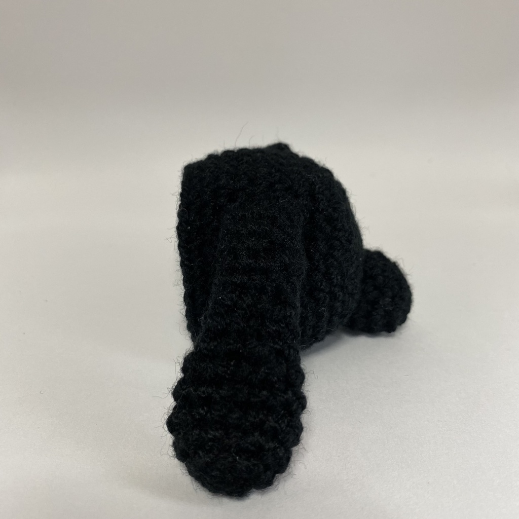 垂れ耳黒うさぎさんおまんじゅう着ぐるみ頭のみ