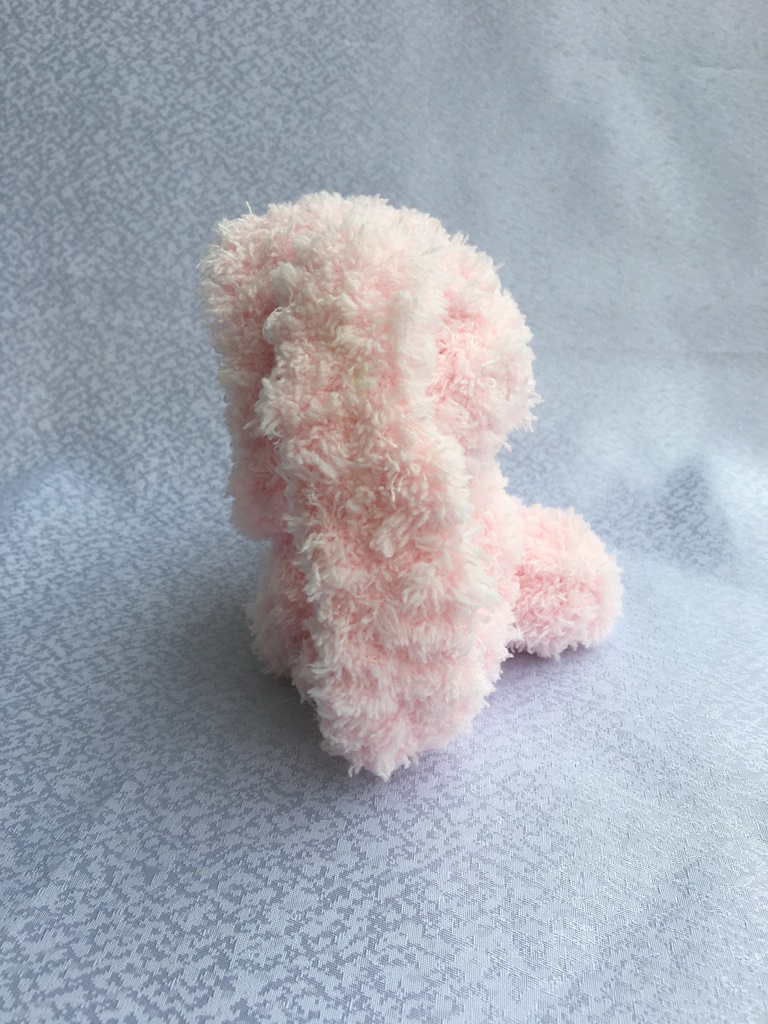 モコモコ垂れ耳ウサギ(ピンク)おまんじゅう・もちぷち系着ぐるみ胴体付き