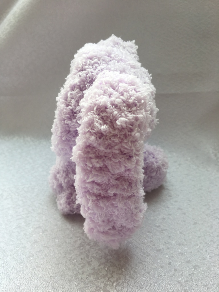 垂れ耳ウサギさん(紫)おまんじゅう・もちぷち系着ぐるみ胴体付き