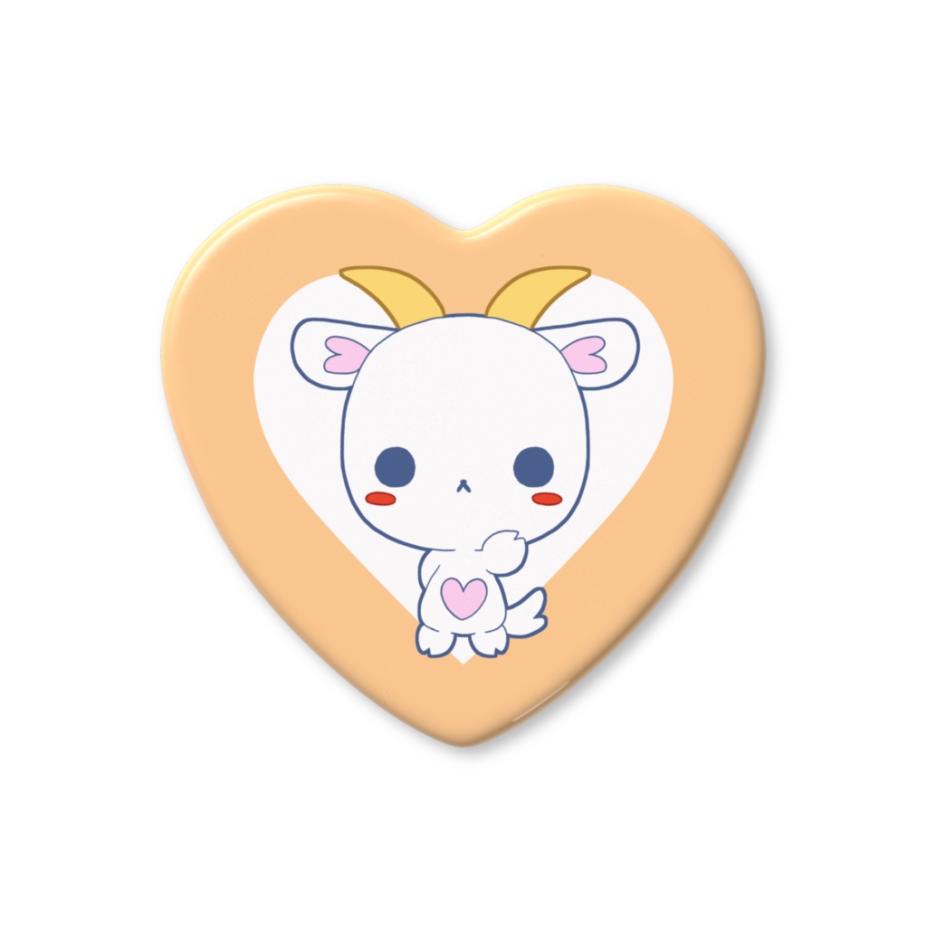 ラブデリフレンズ　ハート缶バッジ③　やぎ